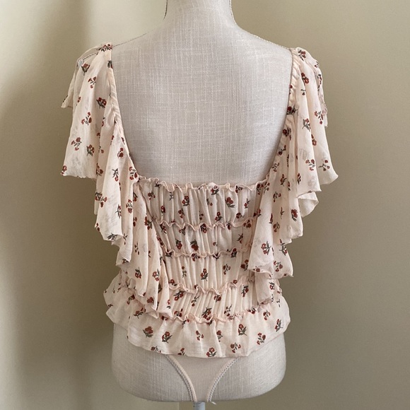 Juliet Printed Bodysuit in Ivory Combo - Picture 12 of 14